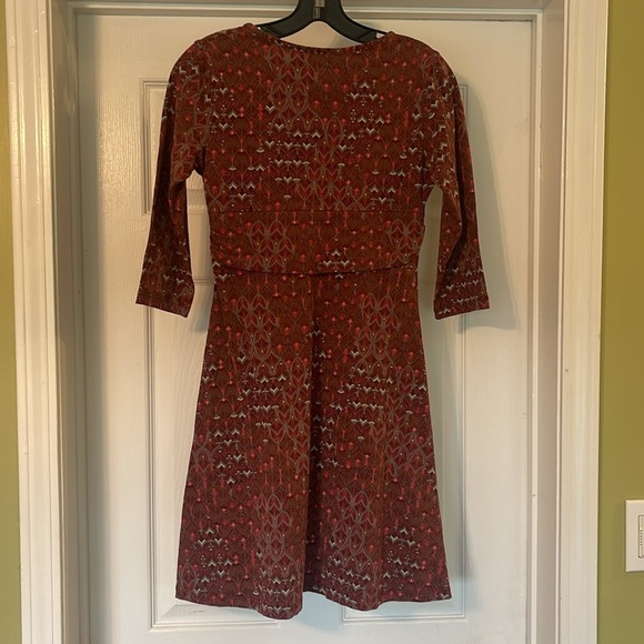 Patagonia - women’s Margot dress - organic cotton - v neck - print A-line - S - Picture 3 of 6